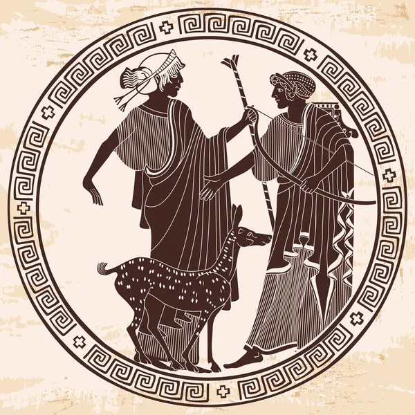 Yunan vektör çizim.