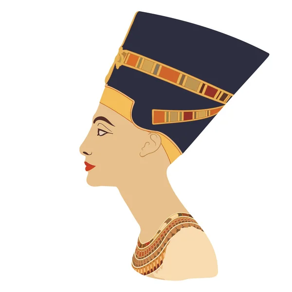 Retrato vetorial de Nefertiti . —  Vetores de Stock