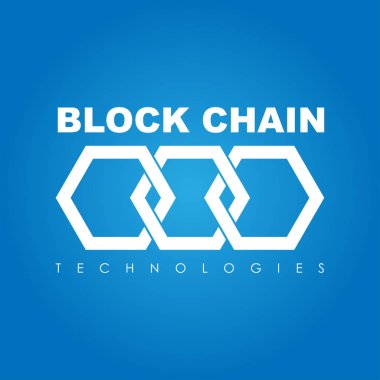 İş bloğu zinciri logo illüstrasyon.