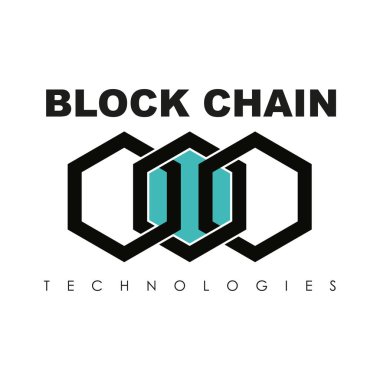 İş bloğu zinciri logo illüstrasyon.