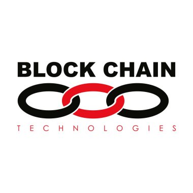 İş bloğu zinciri logo illüstrasyon.