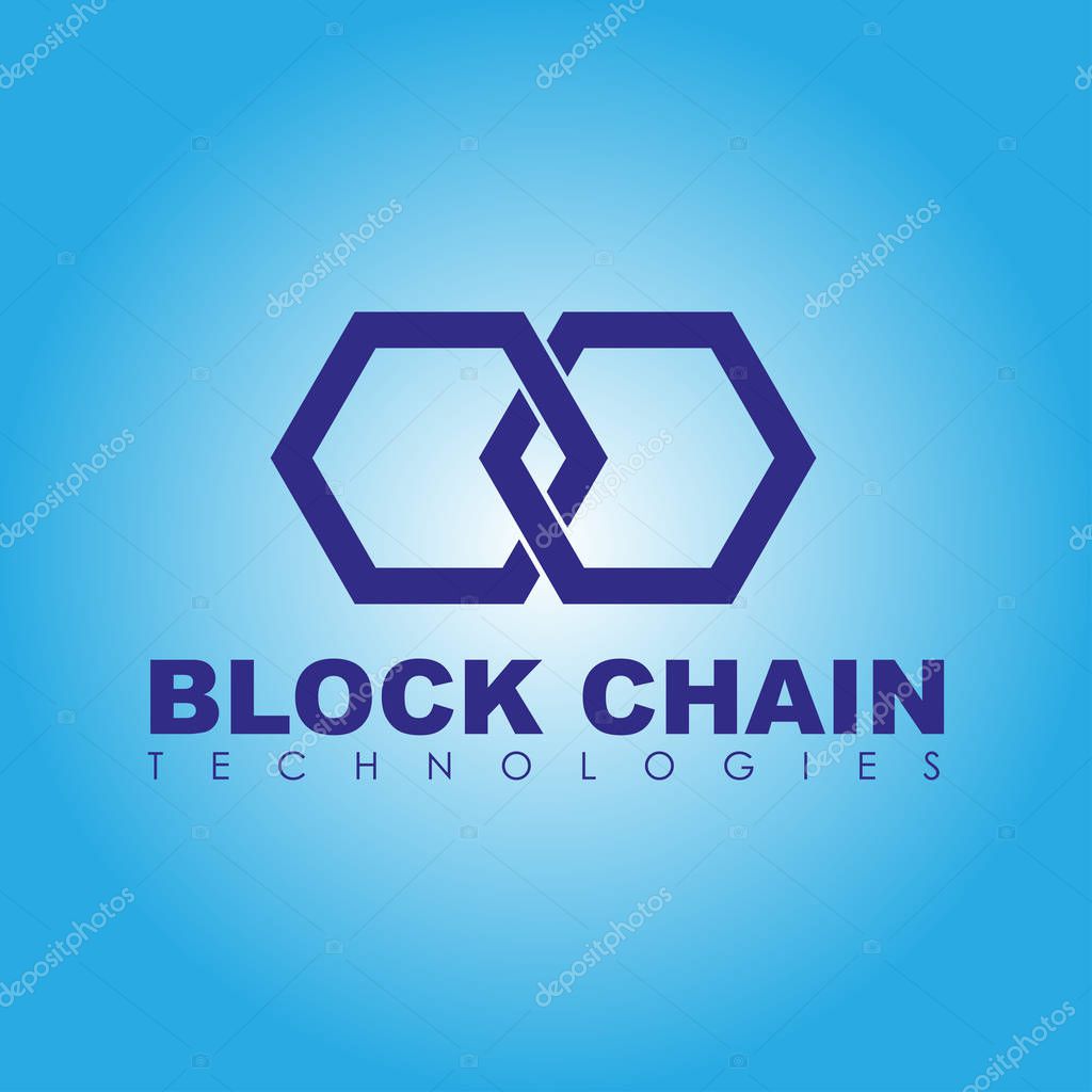 Business theme vector illustration of the block chain logo.