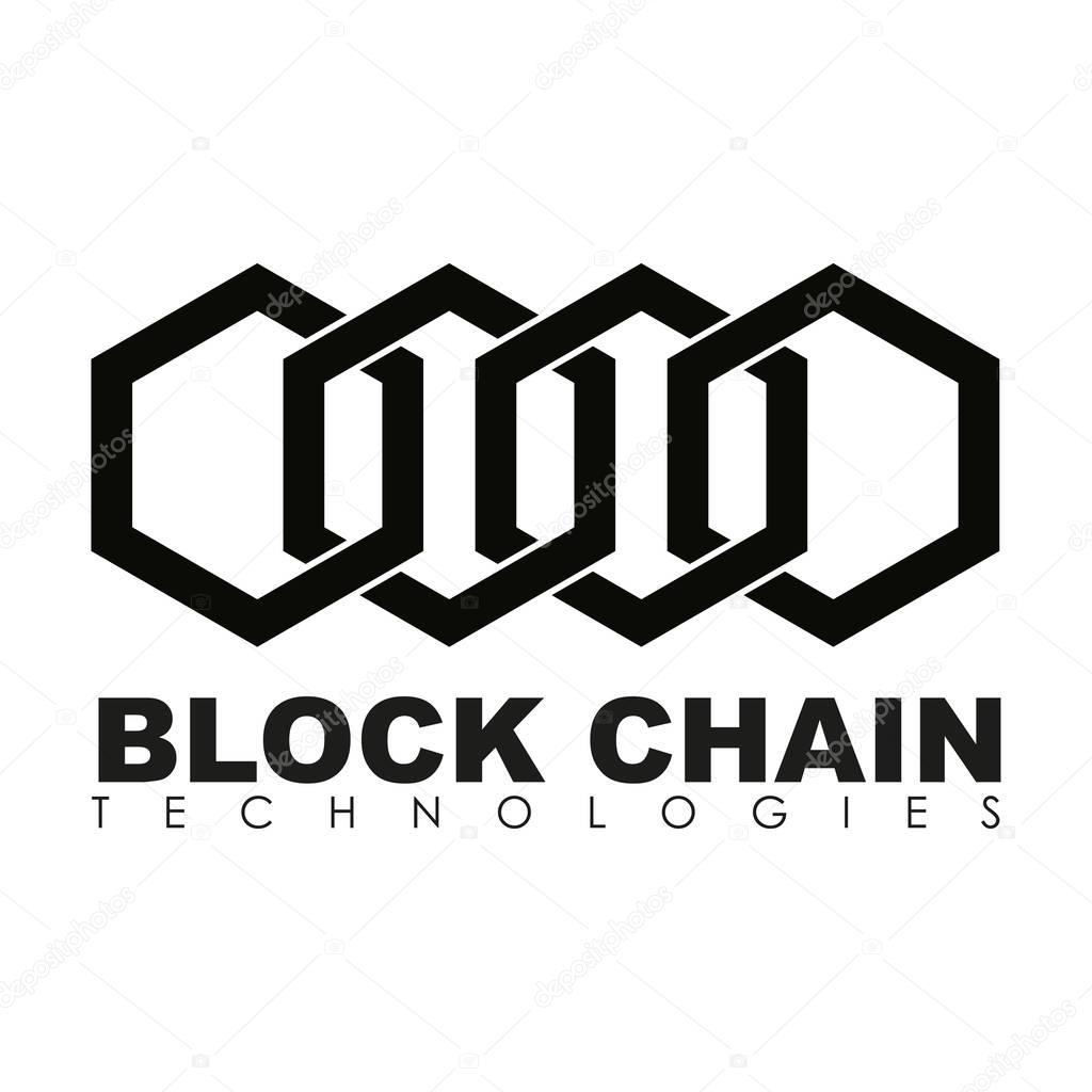 Business theme vector illustration of the block chain logo.