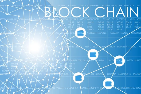 İş bloğu zinciri illüstrasyon.