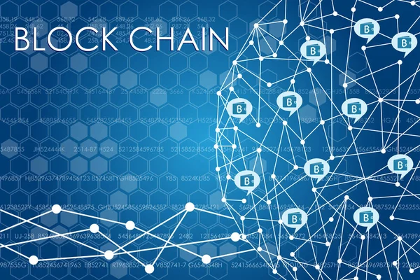 İş bloğu zinciri illüstrasyon.