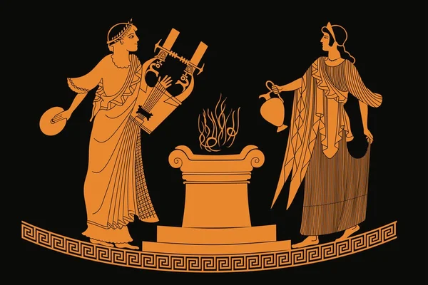 Antica dea greca Afrodite . — Vettoriale Stock