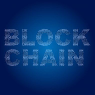 İş bloğu zinciri logo illüstrasyon.