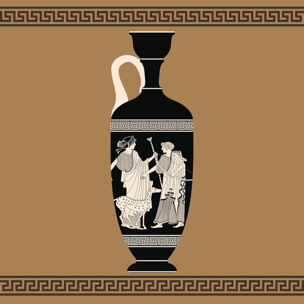 Vector Greek vase.