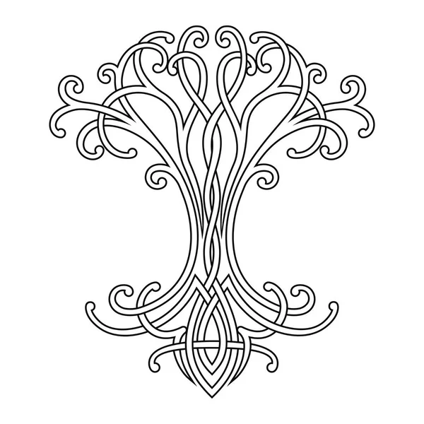 Black celtic tree design Royalty Free Vector Image