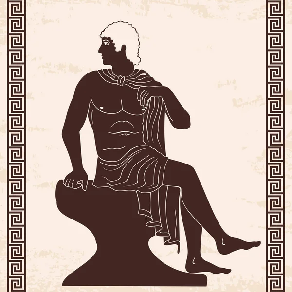 Homme grec ancien . — Image vectorielle