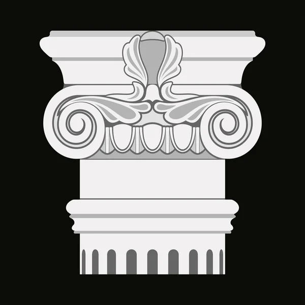 Capitales griegos de columnas . — Vector de stock