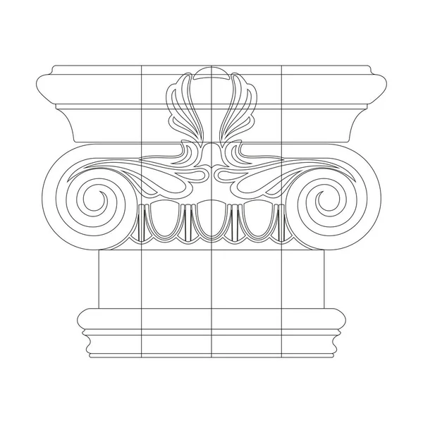 Capitales grecques de colonnes . — Image vectorielle