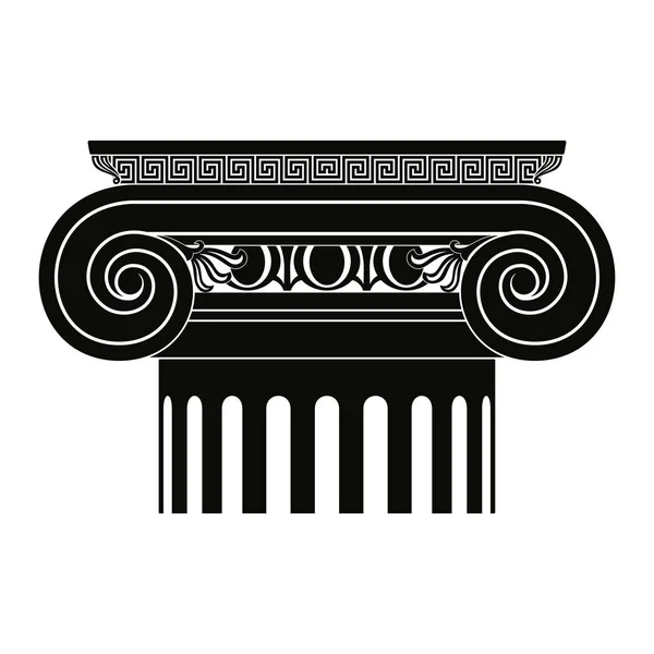 Capitais gregos de colunas . — Vetor de Stock