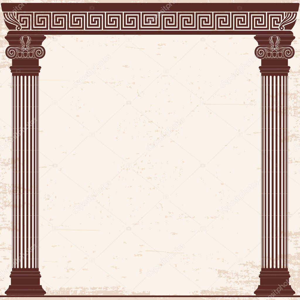 Ancient Greek background.