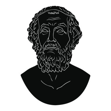 Yunan şair Homer büstü.