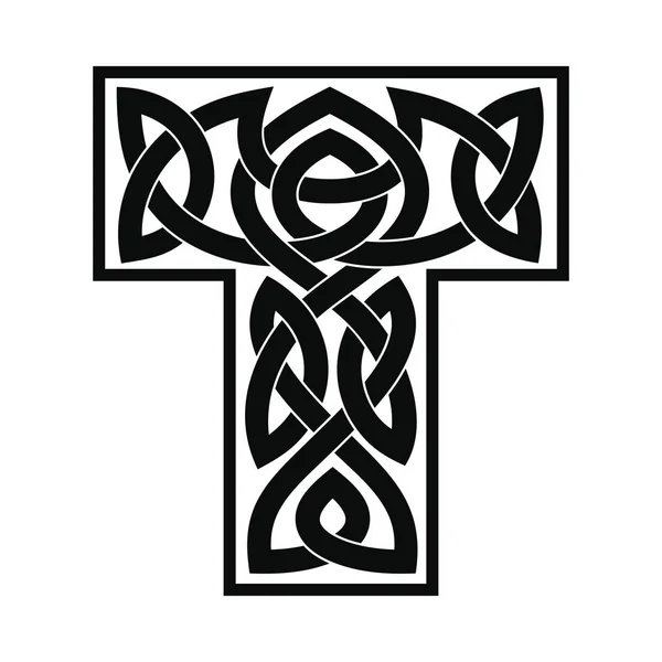 Lettre avec ornement celtique . — Image vectorielle