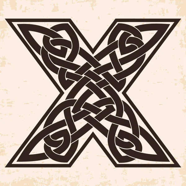 Письмо с кельтским орнаментом . — стоковый вектор