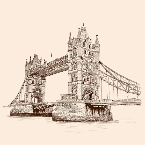 Puente en Londres . — Vector de stock