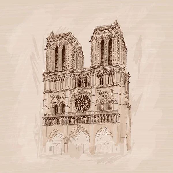 Notre Dame w Paryżu — Wektor stockowy