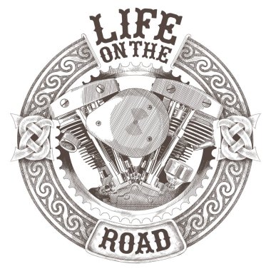 Motosiklet motoru logosu.