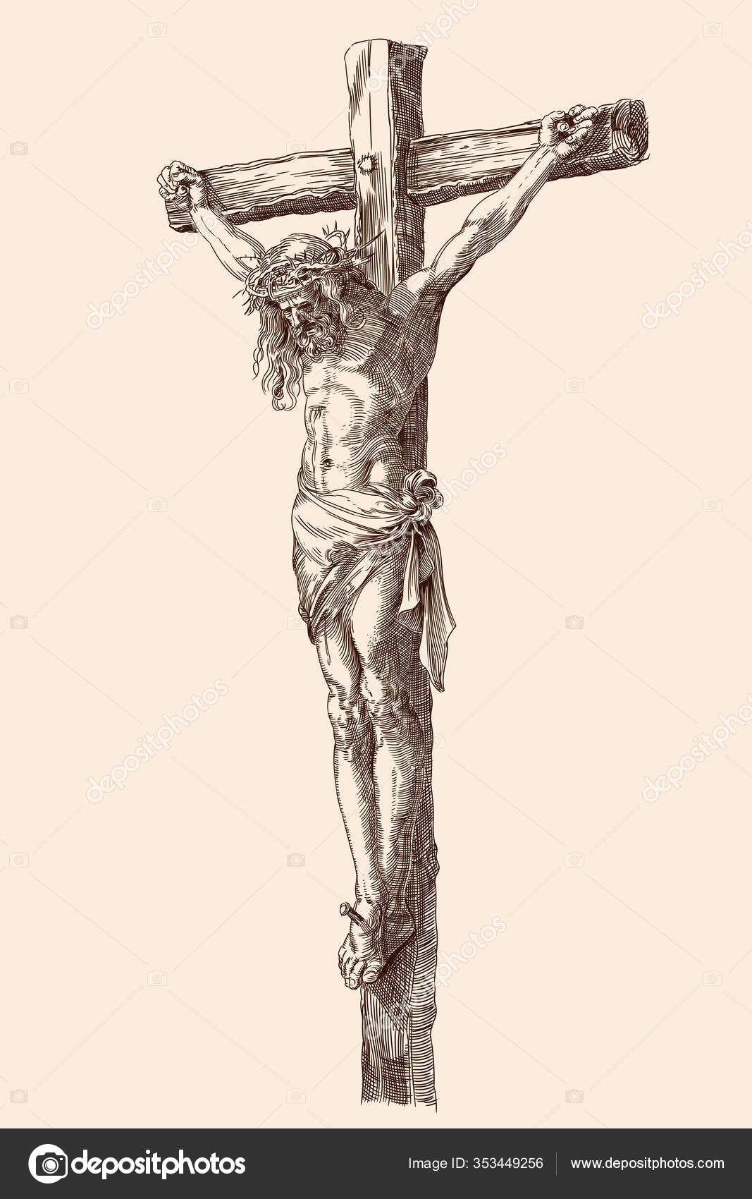 Jesus Kristus, frelseren stockvektor © migfoto #353449256, image size:1067x1700