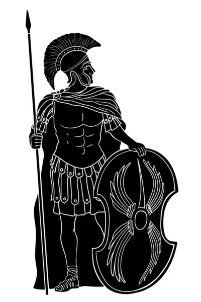 Oude Romeinse krijger. — Stockvector