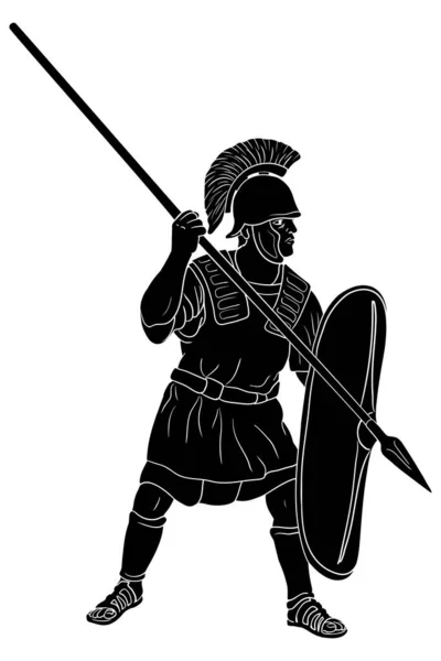 Ancient Roman Warrior. — Stock Vector