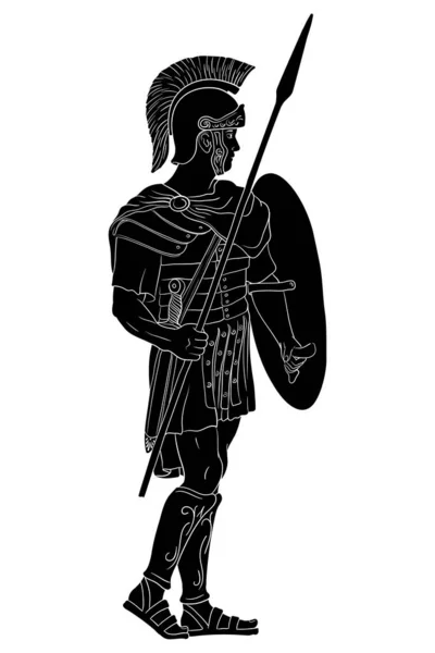 Antico guerriero romano . — Vettoriale Stock