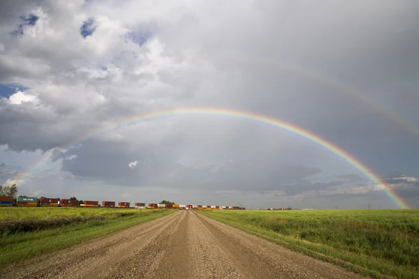 Storm Clouds Saskatchewan Rainbow