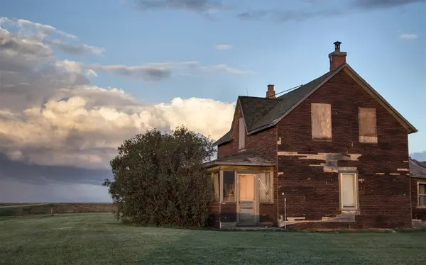 Prairie Scene Abandoned House — Stock fotografie