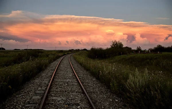 Storm Clouds Saskatchewan sunset — Stock Photo, Image