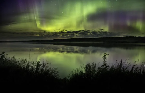 Kuzey ışıkları aurora borealis — Stok fotoğraf