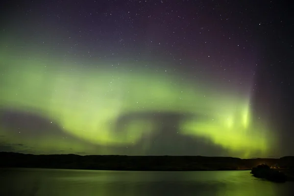 Luzes do norte aurora boreal — Fotografia de Stock