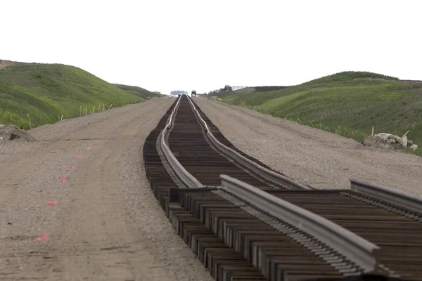 Construir uma via férrea — Fotografia de Stock