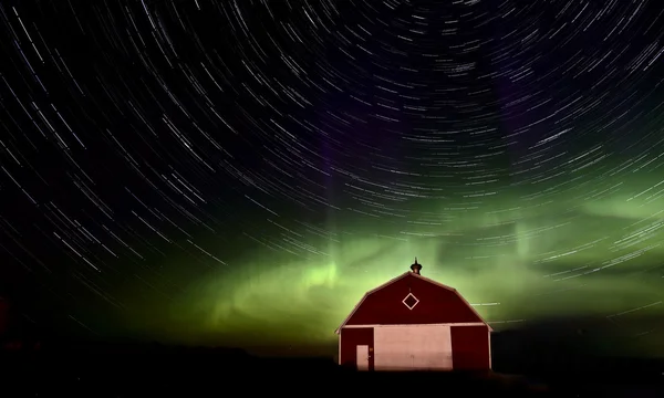 Luzes do norte aurora boreal — Fotografia de Stock