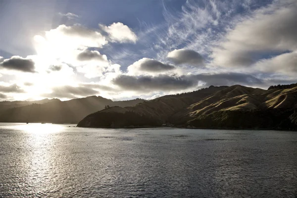 Ferry view Picton New Zealand — стоковое фото