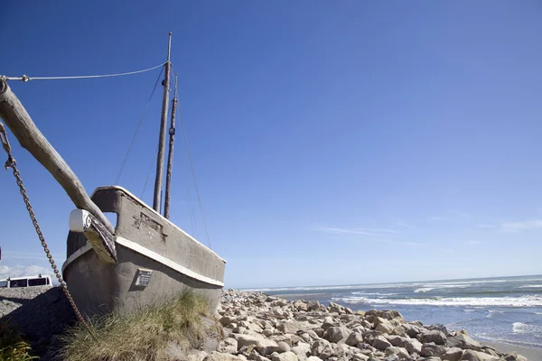 Oude schipbreuk Hokitika — Stockfoto