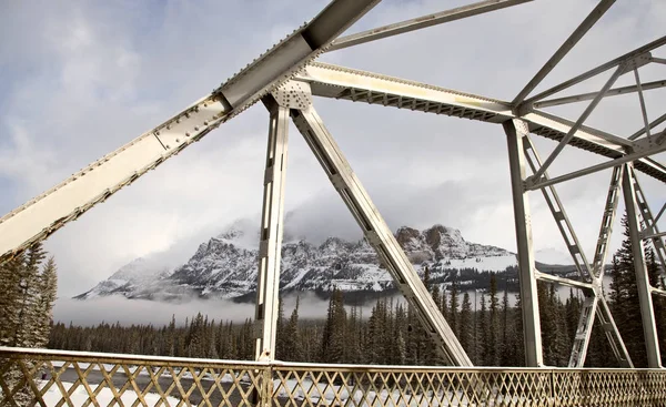 Castle Mountain Alberta in Winter — Stock Photo, Image