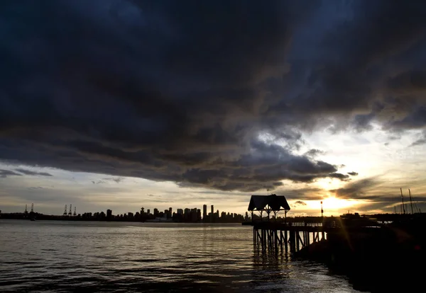 Vancouver Skyline Canada Sunset — Stock Photo, Image