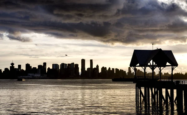 Vancouver Skyline Canada Coucher de soleil — Photo