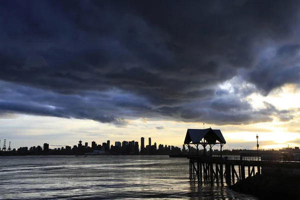 Vancouver Skyline Canada Sunset — Stock Photo, Image