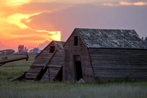 Θέση ηλιοβασίλεμα Saskatchewan — Φωτογραφία Αρχείου