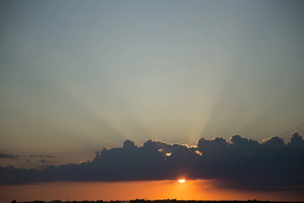 Sillouette zonsondergang Saskatchewan — Stockfoto