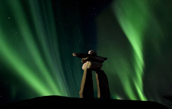 Inukshuk inukchuk Saskatchewan — Stok fotoğraf