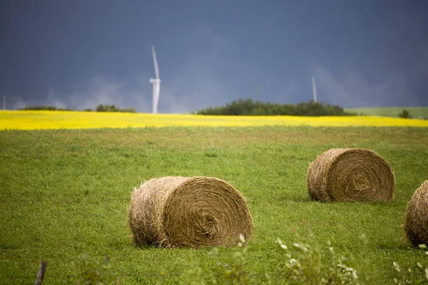 Storm Clouds Canada Wind Farm — Stock Photo, Image