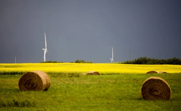 Nuvens de tempestade Canadá Wind Farm — Fotografia de Stock