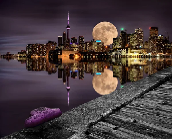 Luna llena Toronto — Foto de Stock