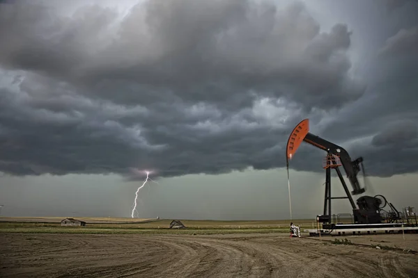 Tempestade na pradaria Saskatchewan — Fotografia de Stock