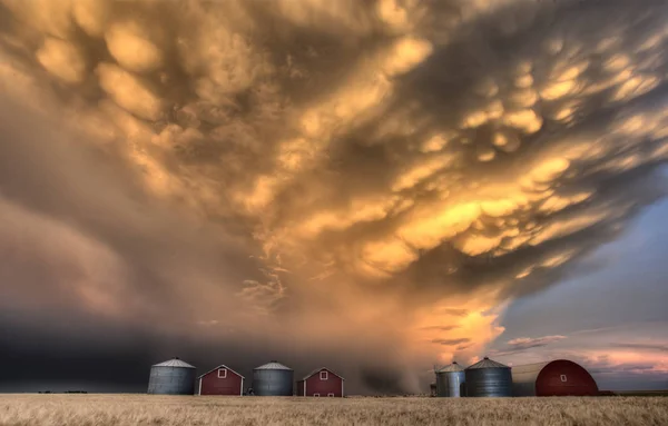 Nuages de mammifères tempétueux Canada — Photo