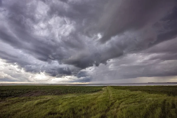 Prairie Storm Nubes Canadá Imagen De Stock